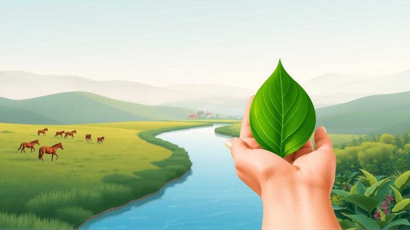 Un valle tranquilo refleja calma y armonía