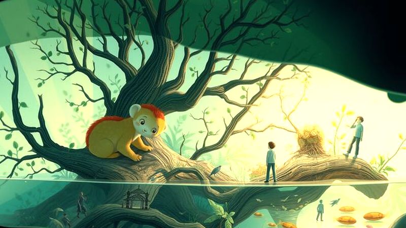 Una ilustración calmada explora un ecosistema delicado