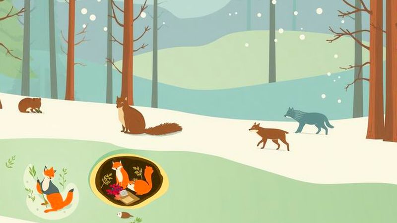 Lobos y criaturas construyen armoniosamente