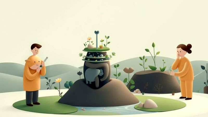Un diseño editorial ilustra armonía sostenible