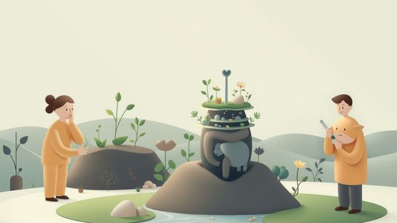 Un diseño editorial ilustra armonía sostenible