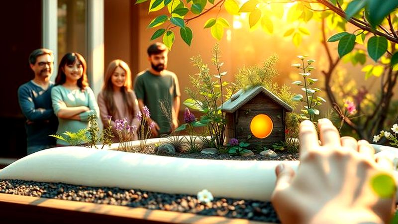 Un jardín moderno promueve armonía natural