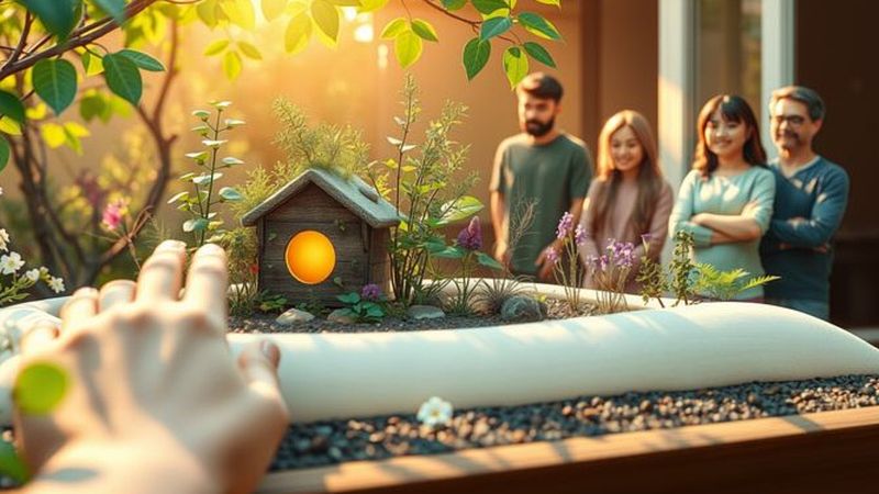 Un jardín moderno promueve armonía natural