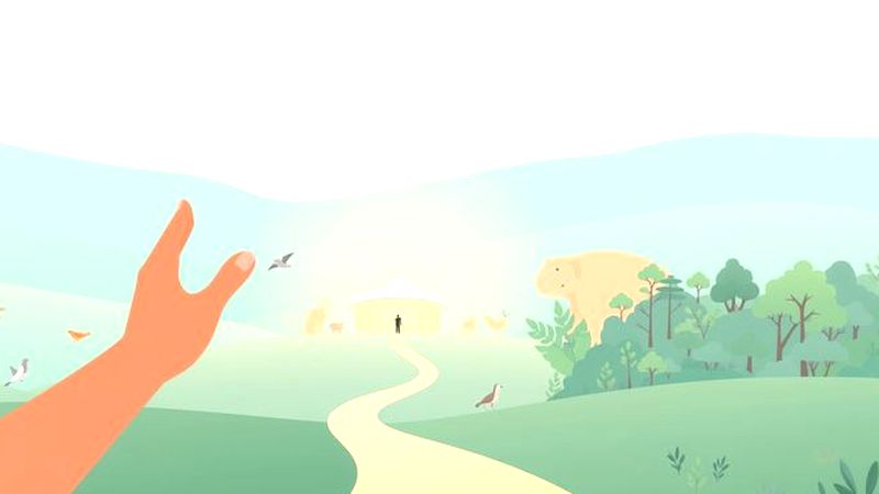 Un investigador observa pacíficamente a la naturaleza