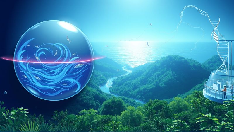 Un ecosistema acuático guía la observación humana