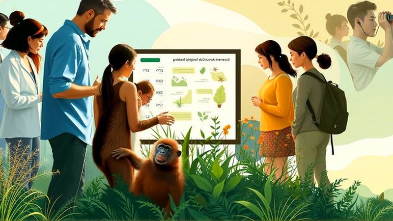 Investigadores observan la naturaleza con armonía
