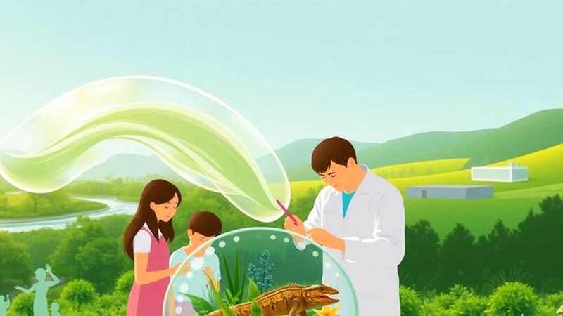 Un laboratorio tranquilo observa una transformación reptil