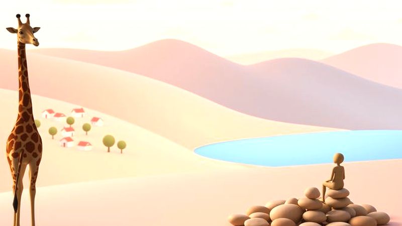 Un tranquilo paisaje con una visión serena