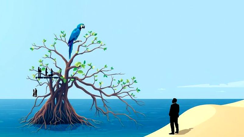 Un paisaje costero tranquilo ofrece esperanza renovada