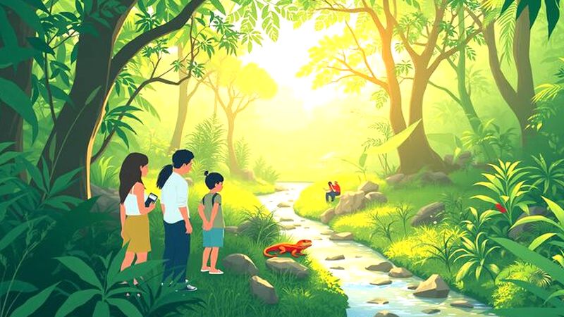 Investigadores observan reptil en selva pacífica