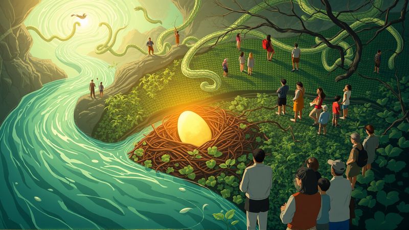 Un río luminoso revela un descubrimiento colectivo