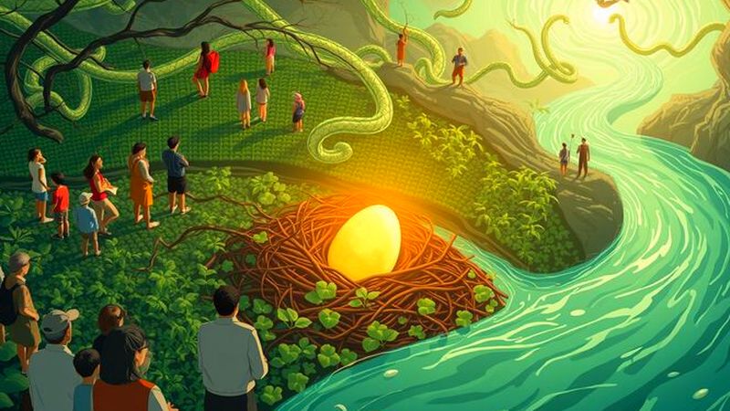 Un río luminoso revela un descubrimiento colectivo