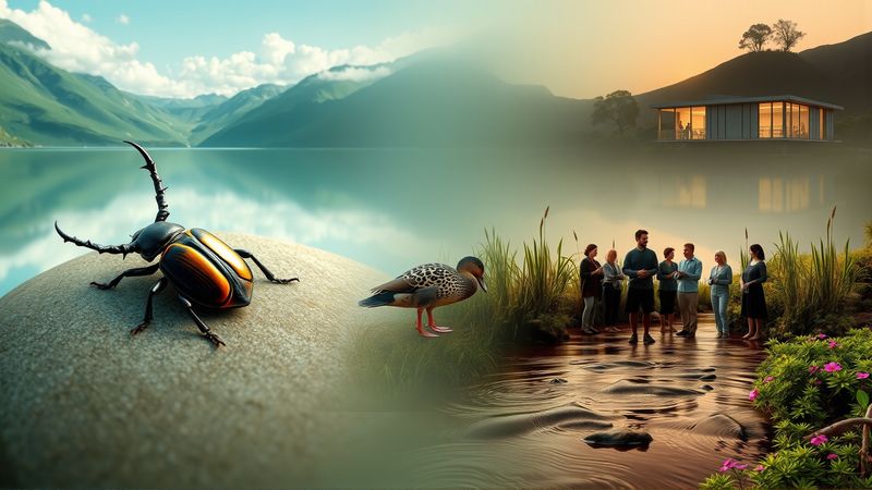 Un ecosistema pacífico observa una belleza natural