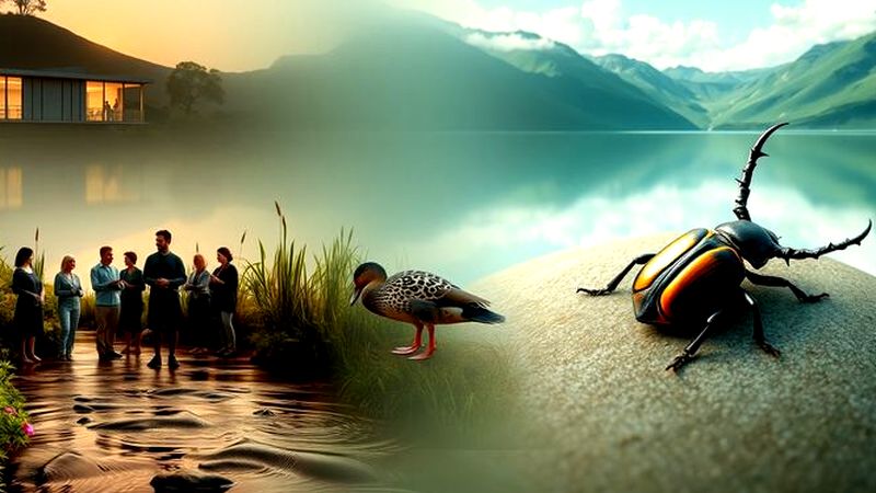 Un ecosistema pacífico observa una belleza natural