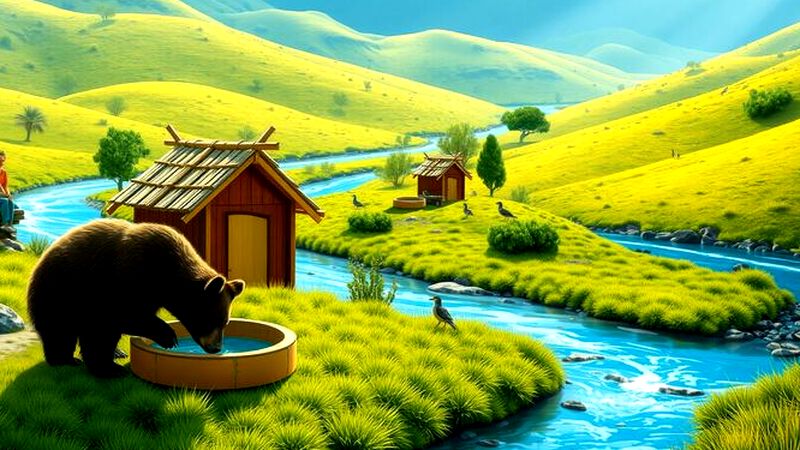 Un paisaje andino pacífico