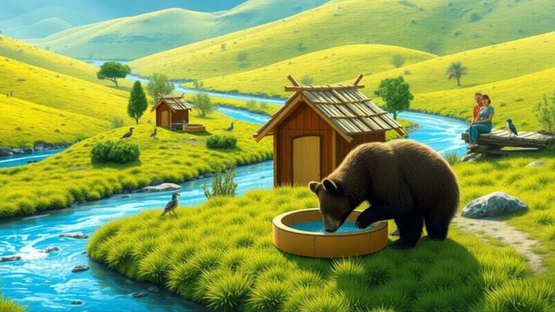 Un paisaje andino pacífico