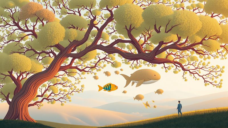 Un paisaje natural ilustra evolución y armonía