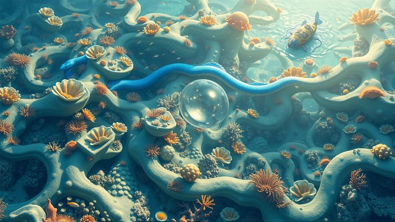 Un arrecife coral vibrante y tranquilo