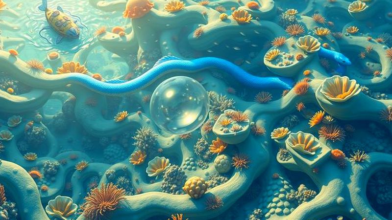 Un arrecife coral vibrante y tranquilo
