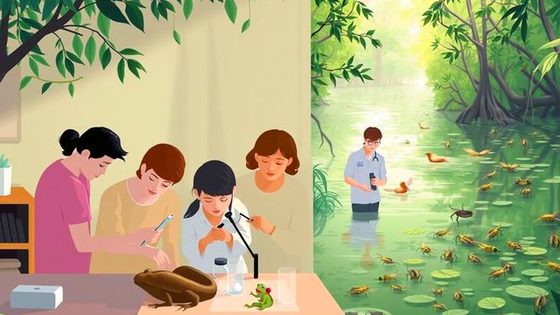Un ecosistema tranquilo refleja cuidado y observación