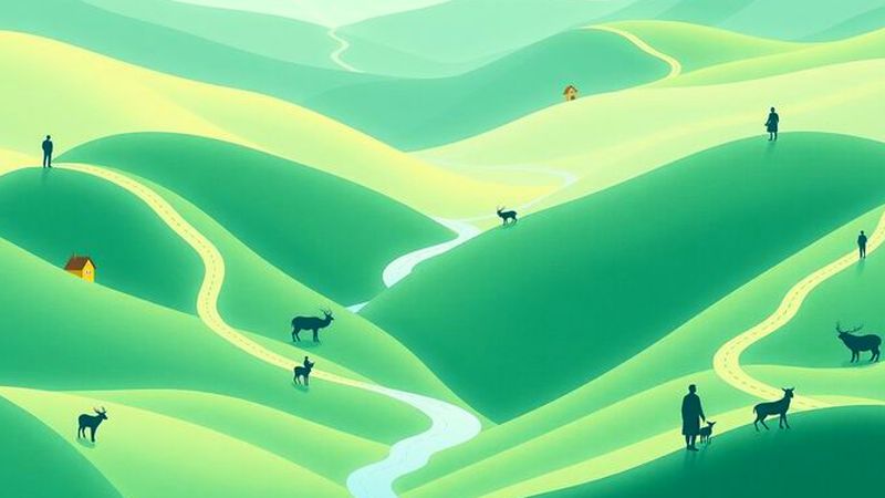 Un paisaje armonioso invita a la contemplación