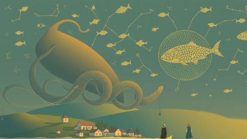 Un ecosistema marino mágico observa la tierra