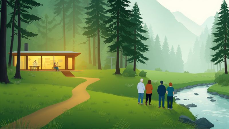 Un paisaje sereno une ciencia y naturaleza